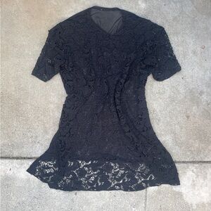 Urban Outfitters Black Lace Midi Dress